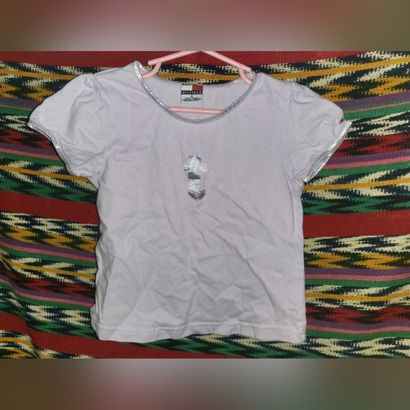 Vintage 90s Tommy Hilfiger Girls Shirt With T Initial - Picture 1 of 4